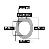 Cornat kstasc00 taro duroplast wc bril softclose 95-180mm