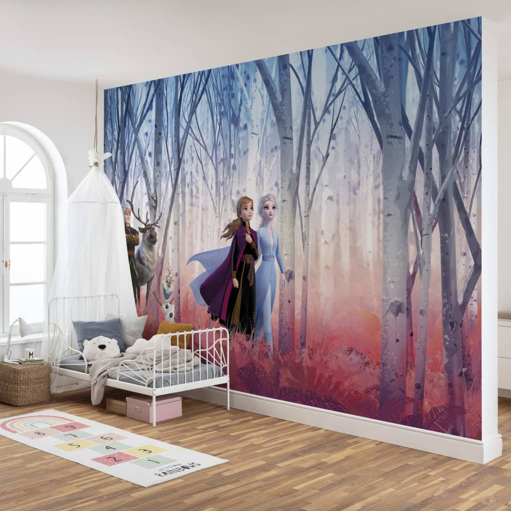 Komar fotobehang frozen friends forever 368x254 cm blauw
