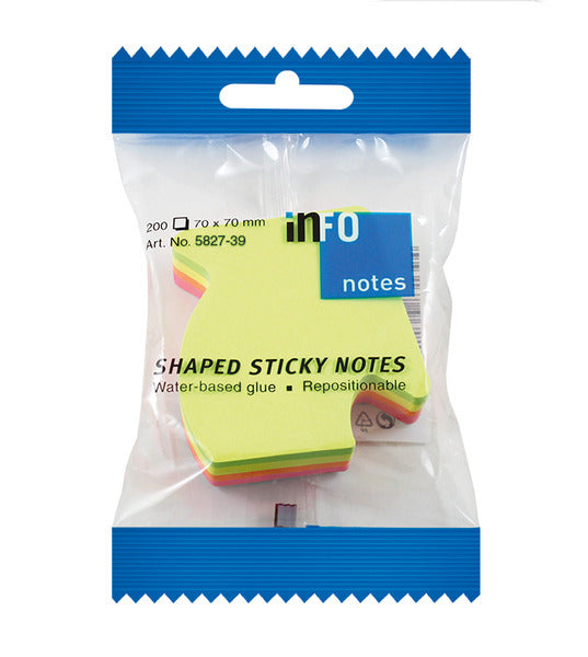Info notes in-5827-39 info shaped sticky notes 67x68 pijl 200 vel