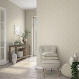 Noordwand behang topchic tone on tone diamonds metallic beige