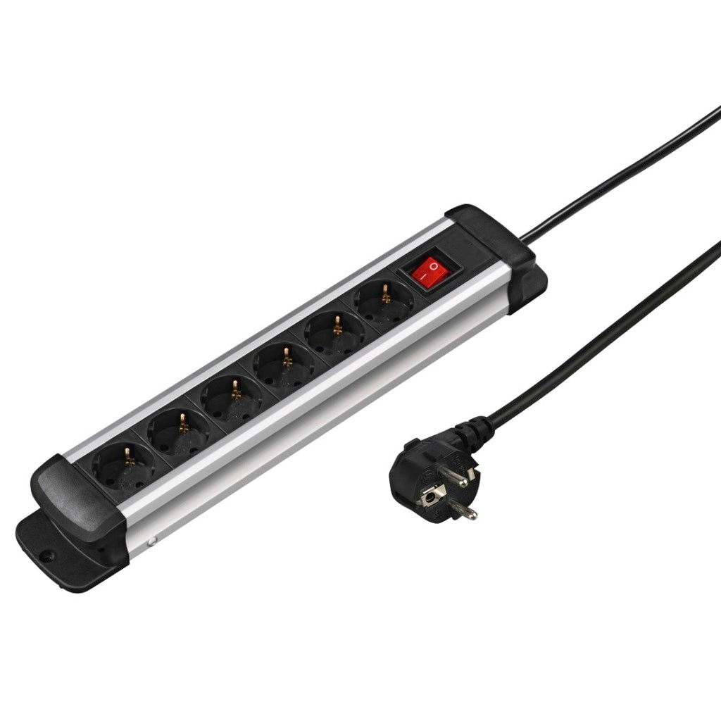 Hama stekkerdoos 6-voudig pro-s 60s met schakelaar 3.0m