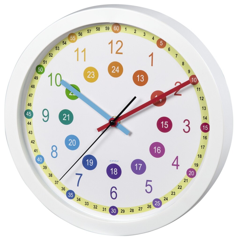 Hama wandklok voor kinderen easy learning diameter 30 cm geluidsarm