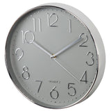 Hama wandklok elegance ø 30 cm geluidsarm zilver grijs