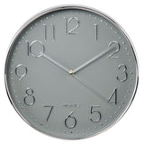 Hama wandklok elegance ø 30 cm geluidsarm zilver grijs
