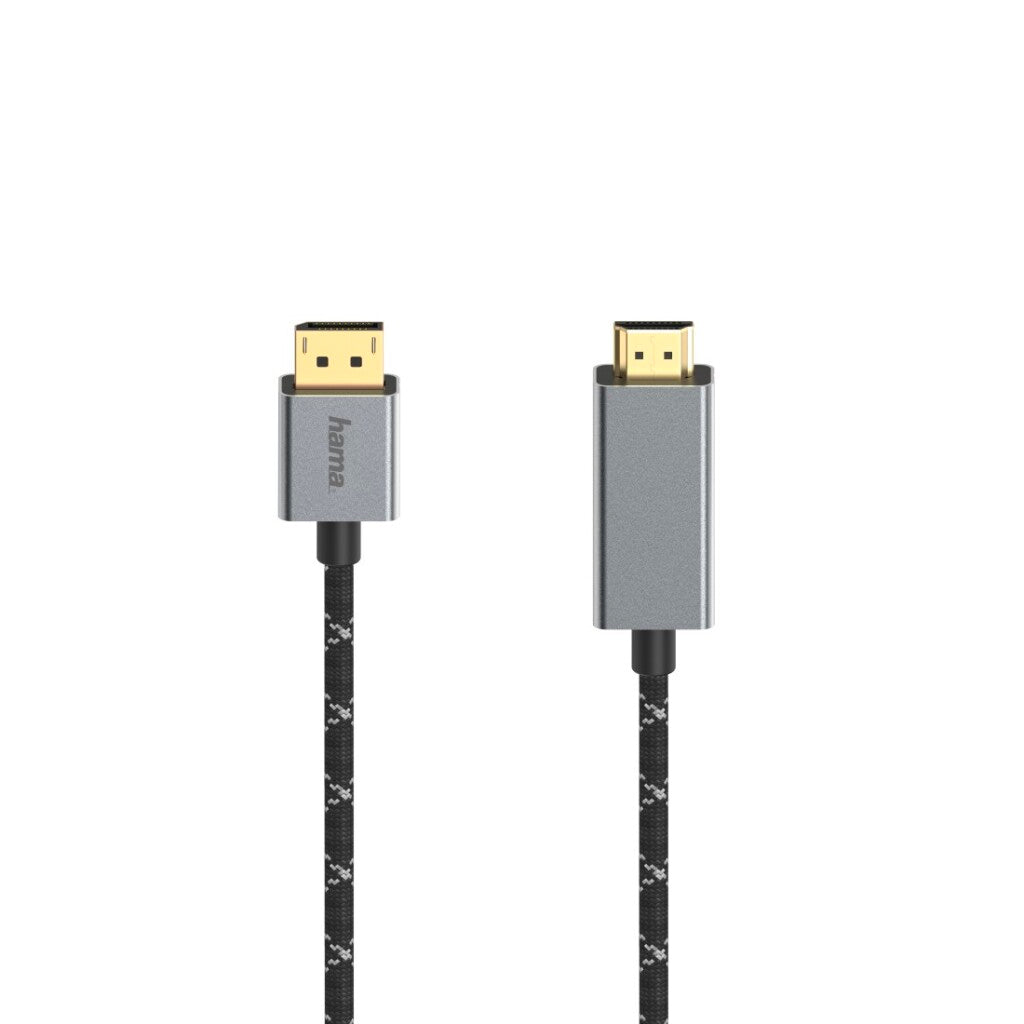 Hama videokabel displayport-st. - hdmi trade;-st. ultra-hd 4k@60hz alu 1,50 m