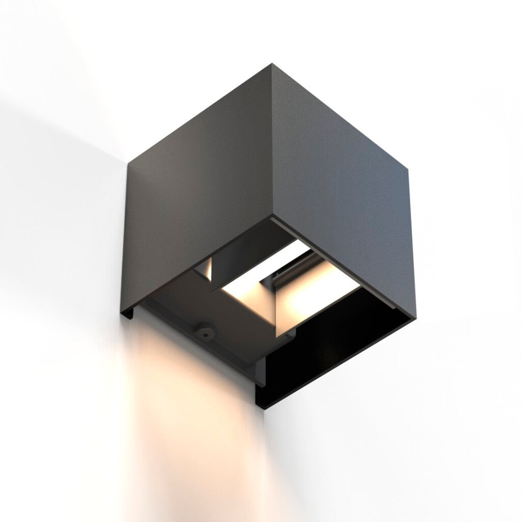 Hama led-wandlamp voor binnen en buiten wifi app- en spraakbesturing zwart