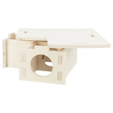 Trixie knaagdierenhuis 3 kamers 30x12x30 cm hout
