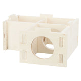 Trixie knaagdierenhuis 3 kamers 30x12x30 cm hout