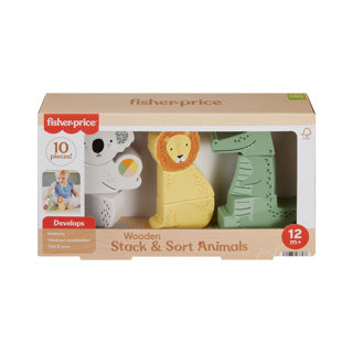 Fisher price hout stapel dieren