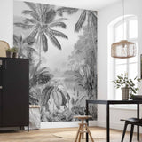 Komar fotobehang lac tropical black white 200x270 cm