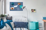 Sigel si-b1207 glasmagneetbord be!board gepoederd blauw 600x400x9mm incl. 2 magneten