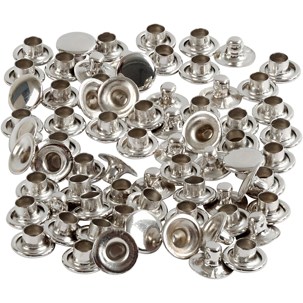 Creativ company rivets, d 7 mm, zilver, 50 stuk 1 doos