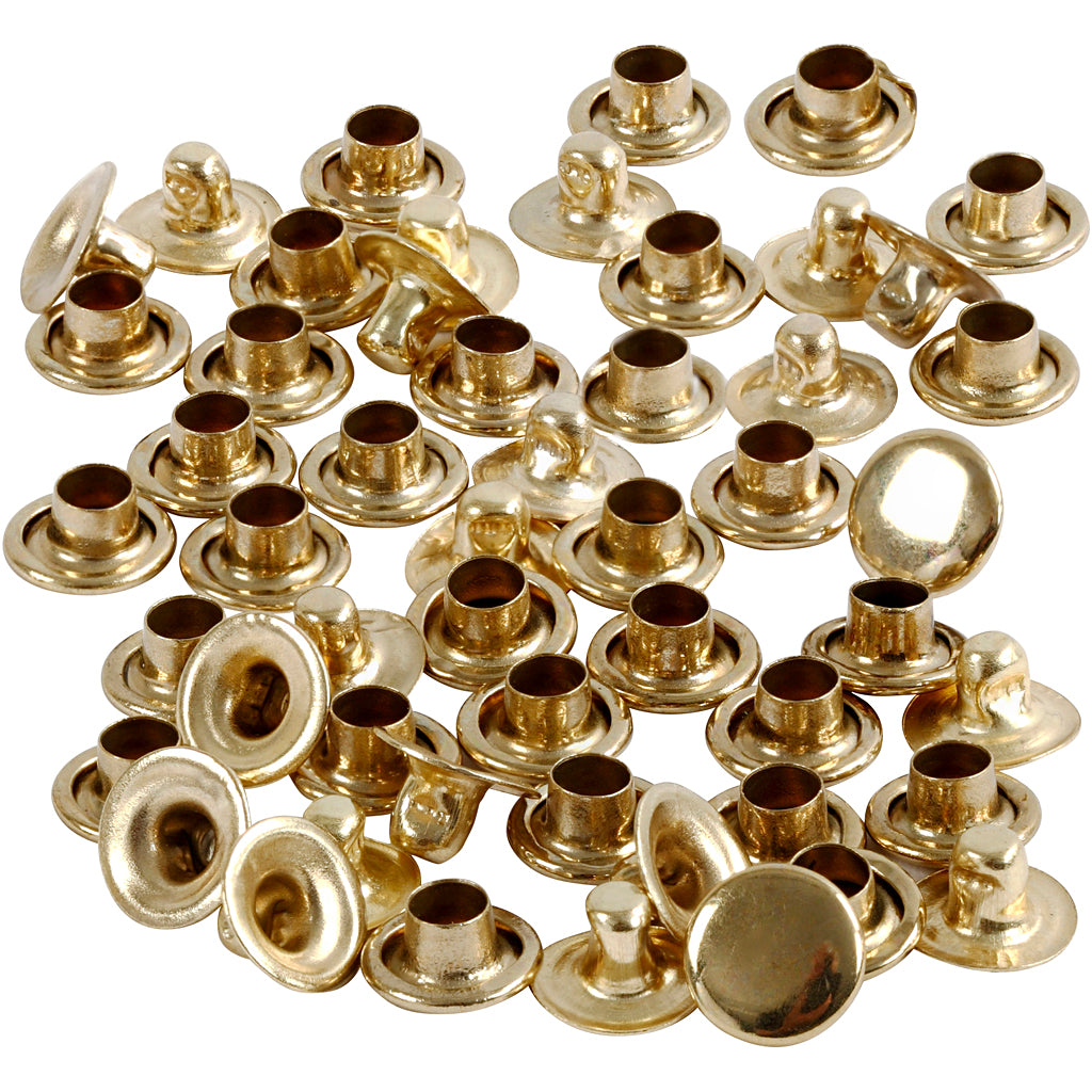 Creativ company rivets, d 7 mm, brons, 50 stuk 1 doos