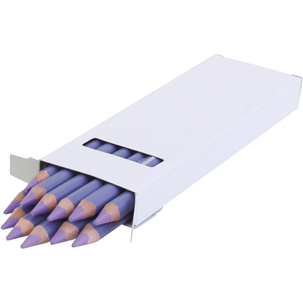 Edu3 edu jumbo kleurpotlood, dikte 10 mm, vulling 6,25 mm, lichtpaars, 12 stuk 1 doos