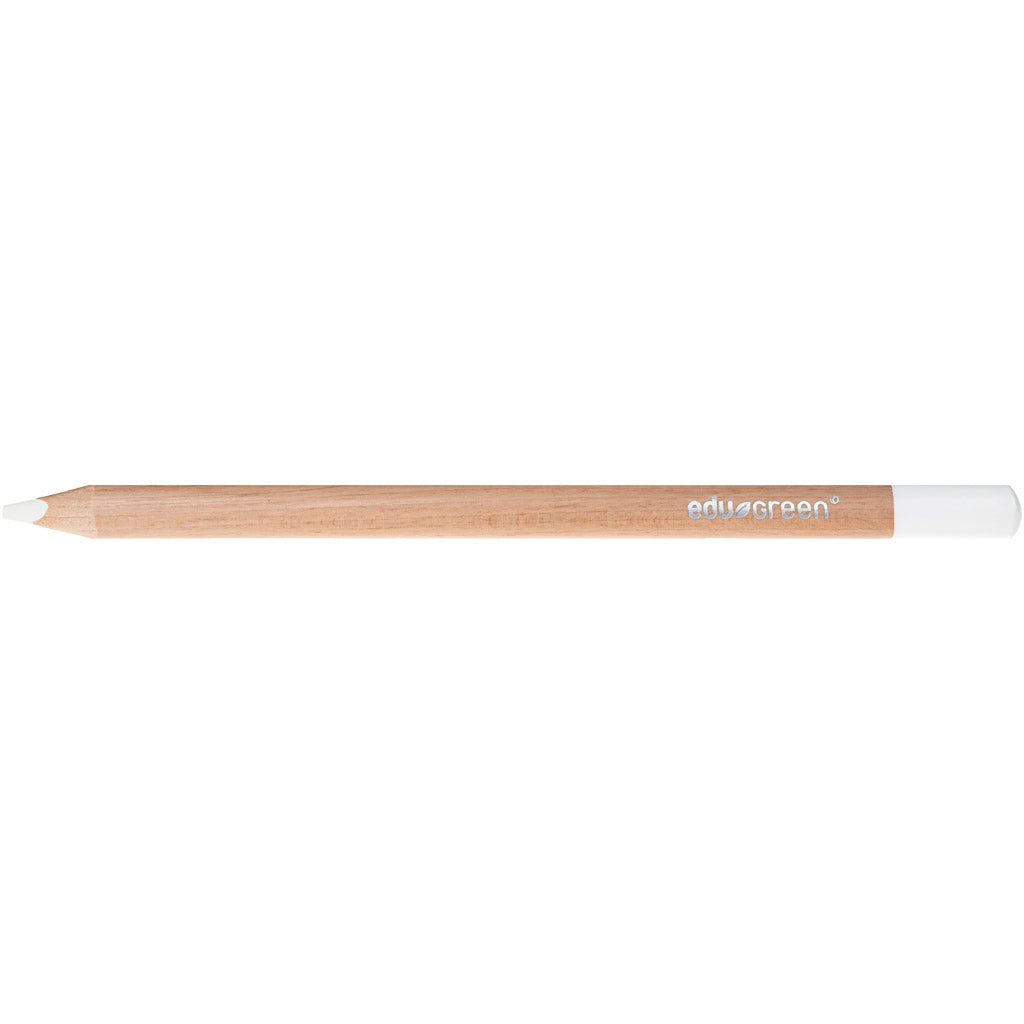 Edu3 edugreen jumbo kleurpotloden, vulling 5 mm, wit, 10 stuk 1 doos