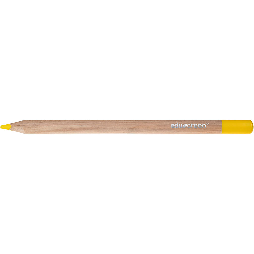 Edu3 edugreen jumbo kleurpotloden, vulling 5 mm, geel, 10 stuk 1 doos
