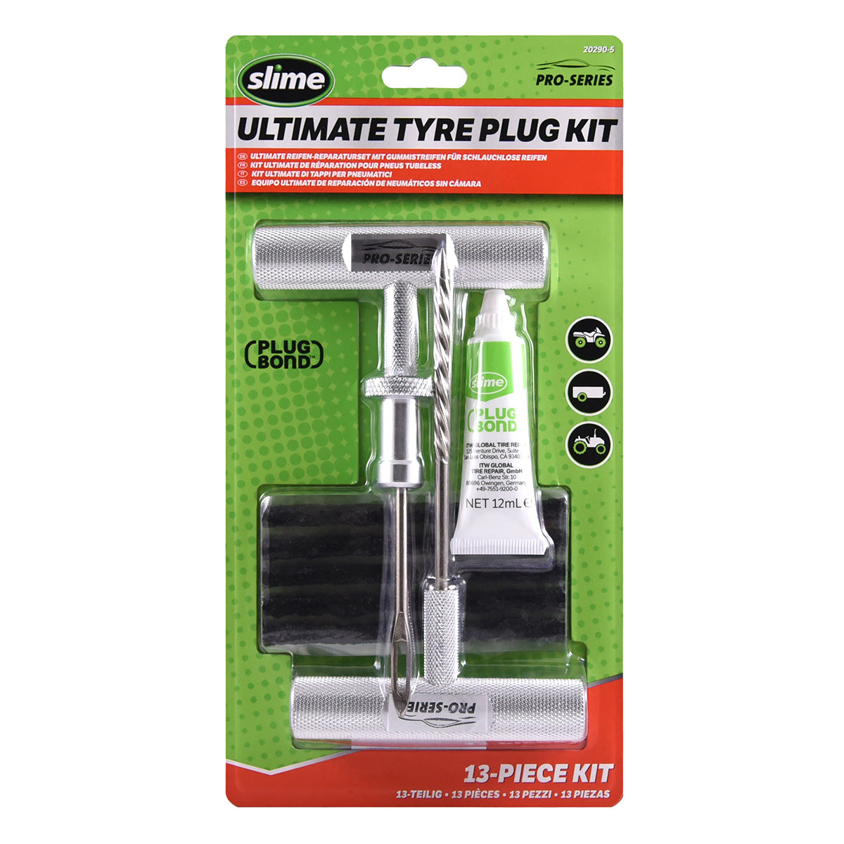 Slime ultieme bandenreparatieset voor off-highway banden