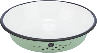 Trixie Voer waterbak plat emaille RVS groen