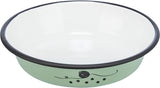 Trixie Voer waterbak plat emaille RVS groen