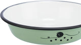 Trixie Voer waterbak plat emaille RVS groen