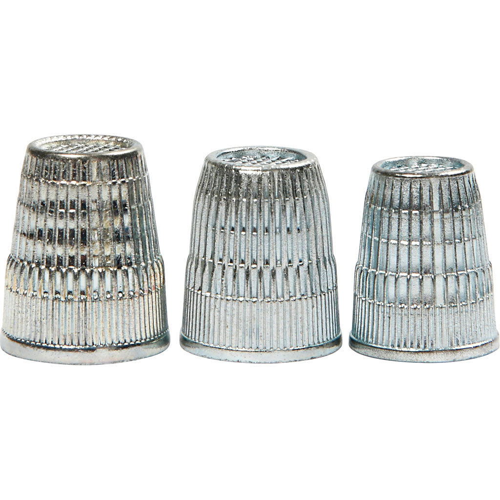 Creativ company vingerhoedjes, d 15+16+17 mm, 3 stuk 1 doos