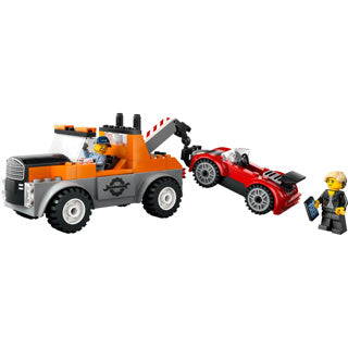 Lego city 60435 sleepwagen en sportautoreparatie