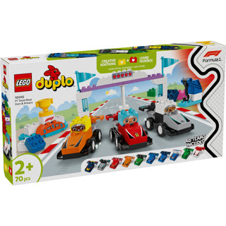 Lego duplo town 10445 f1 team racewagens en coureurs