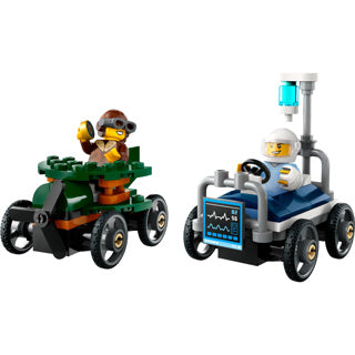 Lego 60459 city great vehicles raceautopakket: vliegtuig vs. ziekenhuisbed