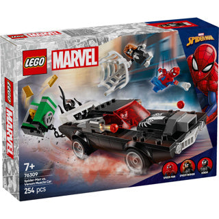 Lego super heroes 76309 spider-man vs. venoms klassieke auto