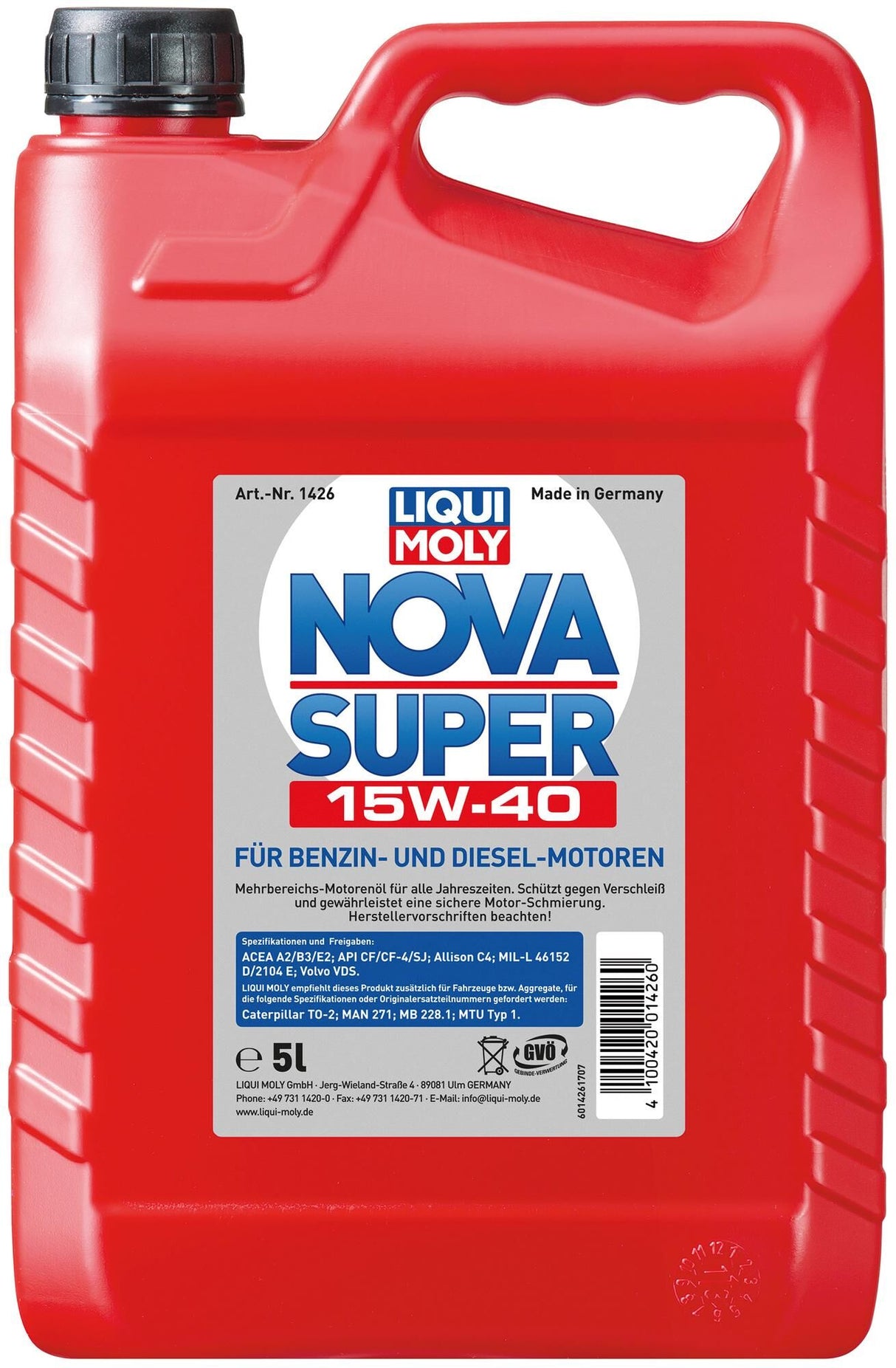 Liqui moly motorolie nova super nova super 15w-40 5 ltr.