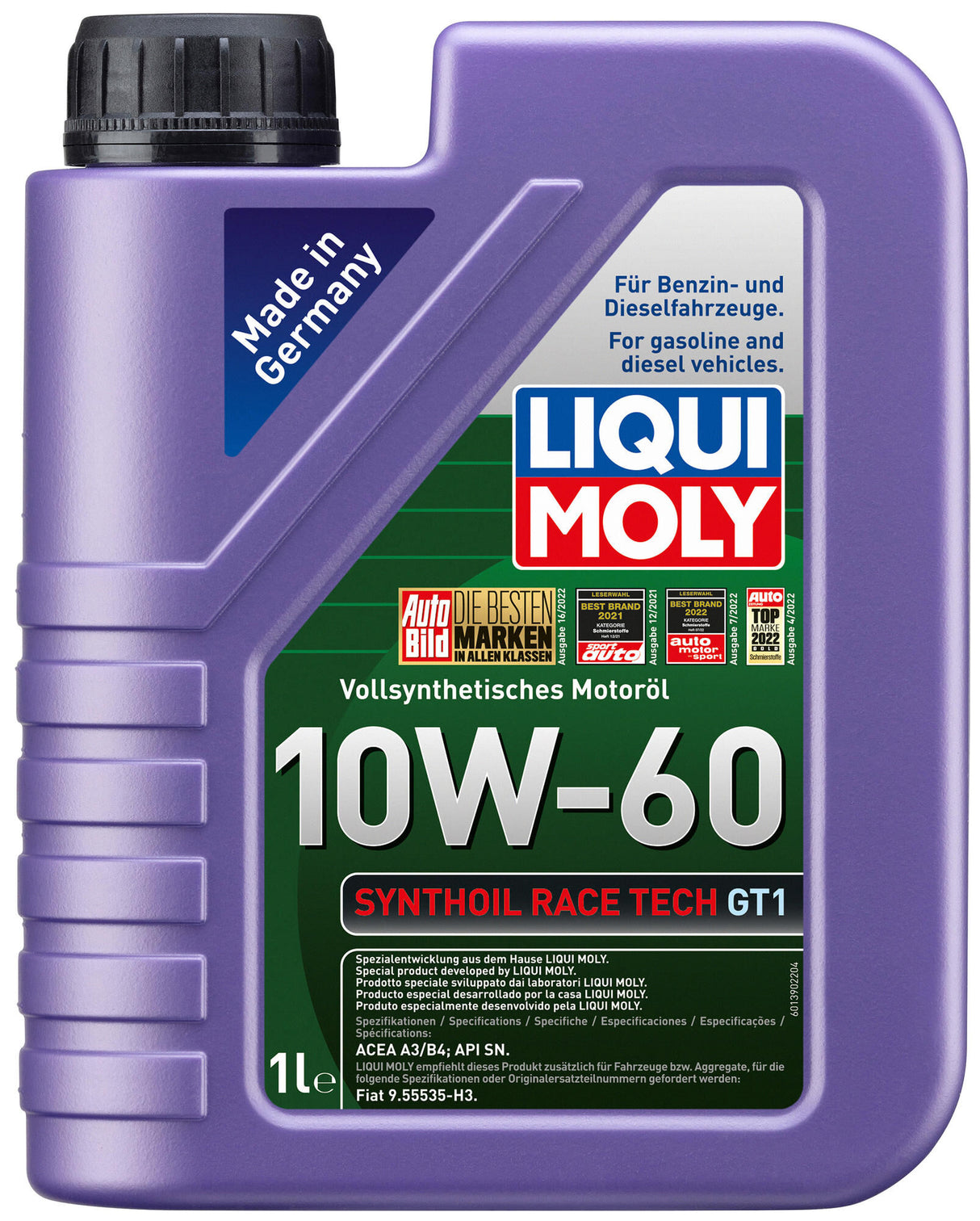 Liqui moly motorolie synthoil race tech gt1 . synthoil race tech gt1 10w-60 1 ltr.