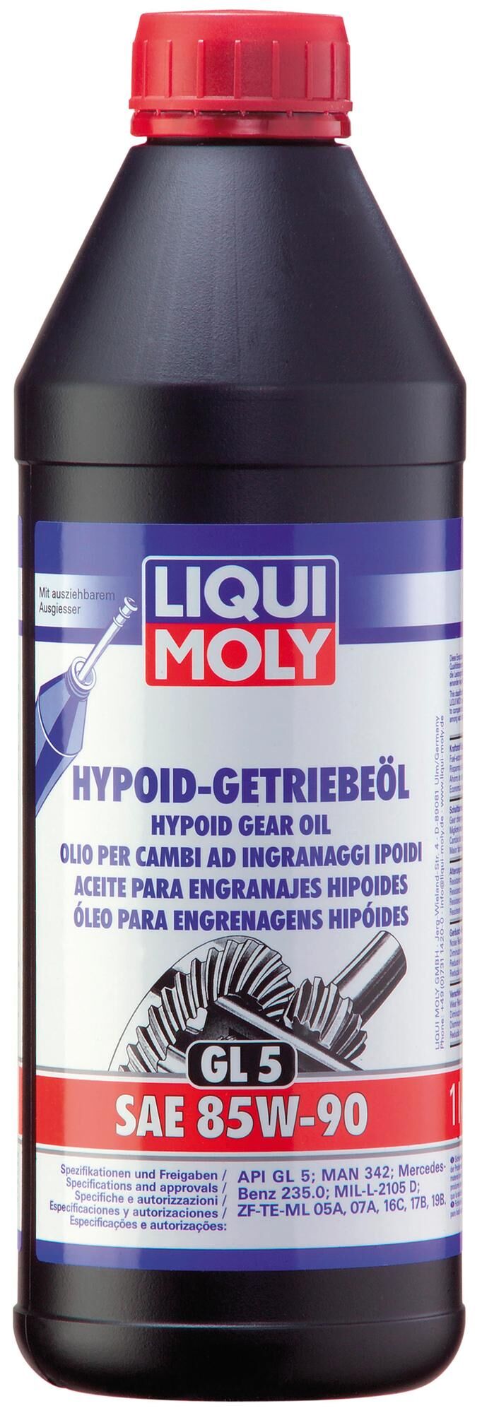 Liqui moly transmissie-olie gl 5 . hypoid gear oil gl5 lm 85w-90 1 ltr.