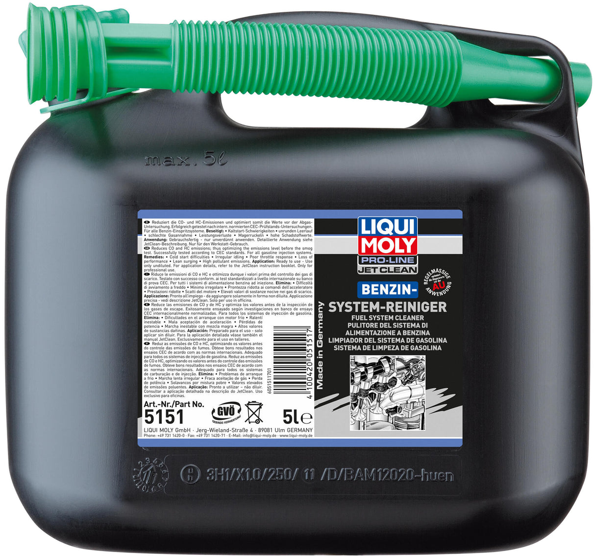 Liqui moly speciaal reiniger jetclean benzinesysteemreiniger . gasoline system cleaner jetclean