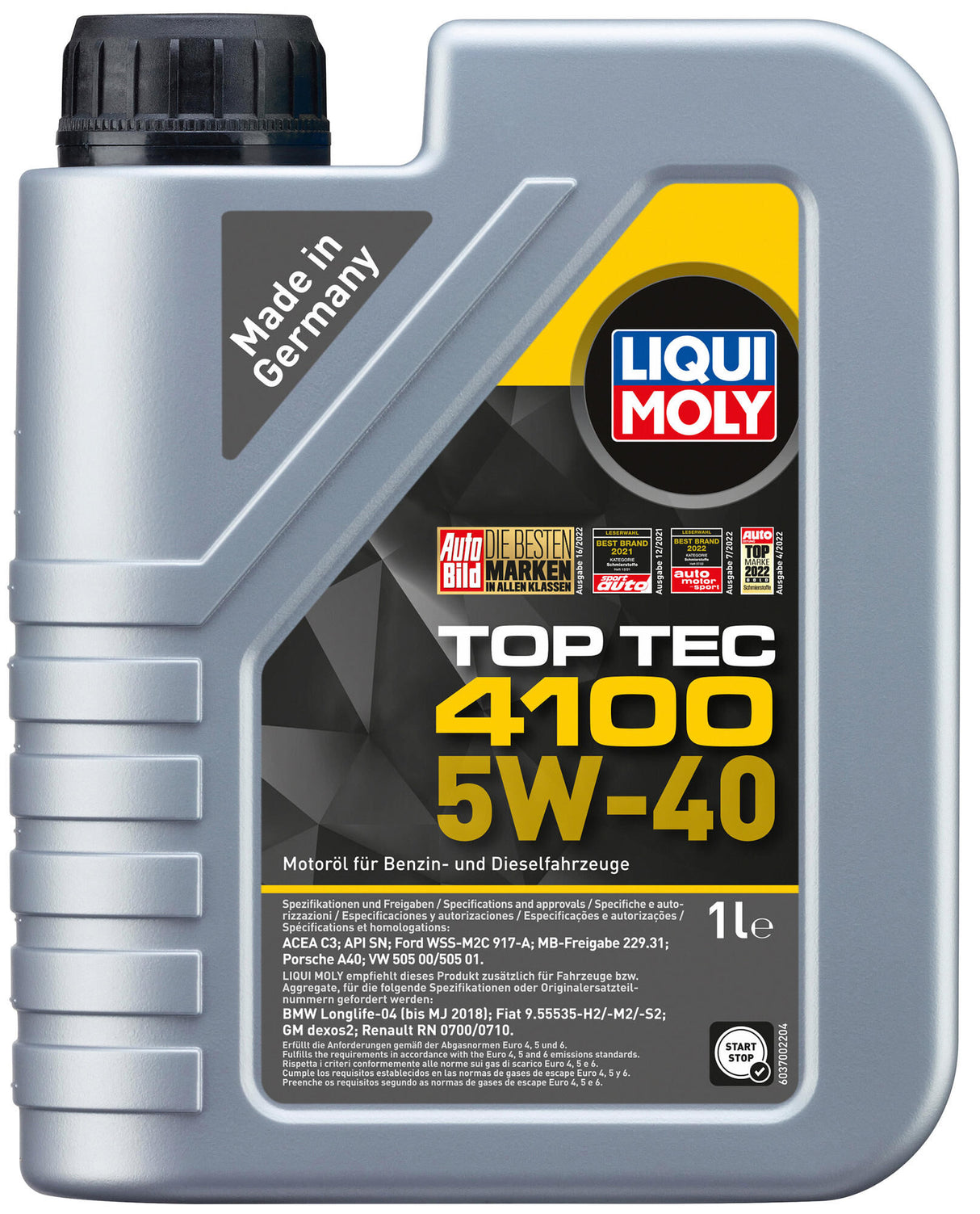 Liqui moly motorolie top tec 4100 . top tec 5w-40 1 ltr.