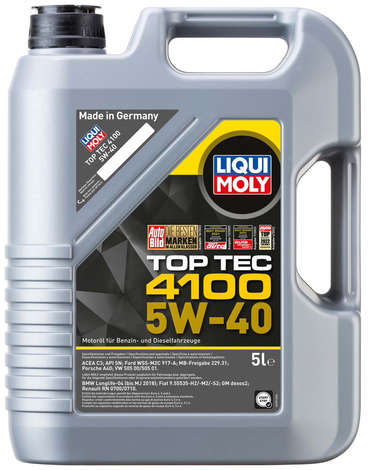Liqui moly motorolie top tec 4100 . top tec 5w-40 5 ltr.