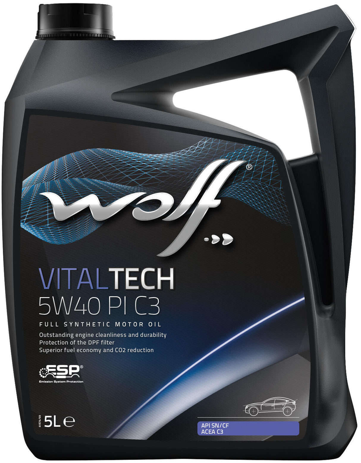Wolf motorolie vitaltech pi c3 . motoroil 5w40 5l vitaltech pi c3