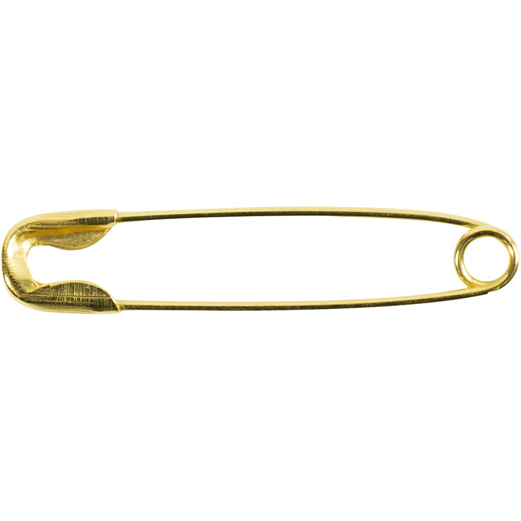 Creativ company veiligheidsspelden, l: 22 mm, dikte 0,6 mm, goud, 500 stuk 1 doos