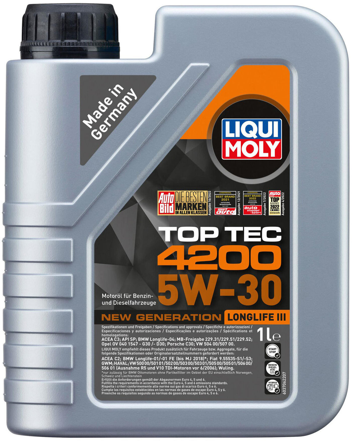Liqui moly motorolie top tec 4200 new generation . top tech 4200 5w-30 1l motoroil