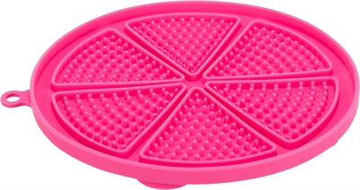 Trixie lik'n'snackmat met zuignappen siliconen roze