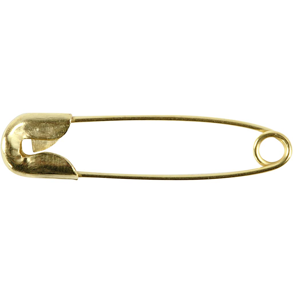Creativ company veiligheidsspelden, l: 22 mm, dikte 0,6 mm, goud, 100 stuk 1 doos