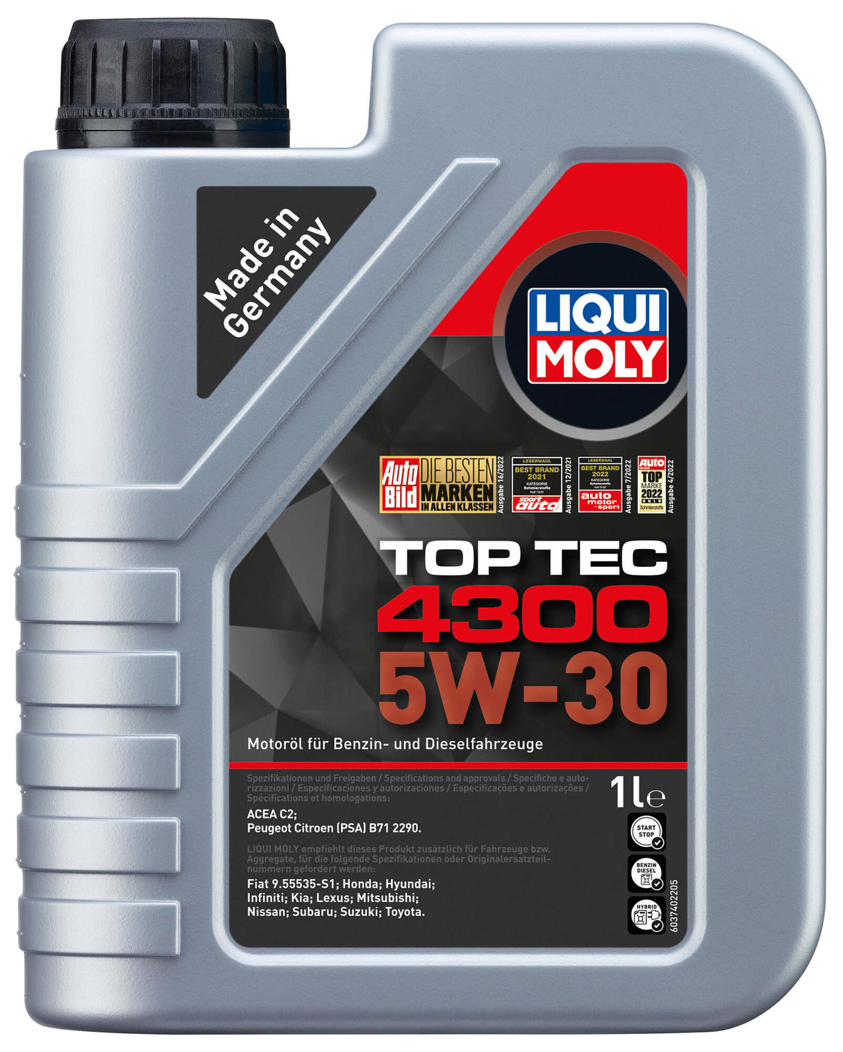 Liqui moly motorolie top tec 4300 . motoroel toptec4300 5w-30 lm 1 ltr.