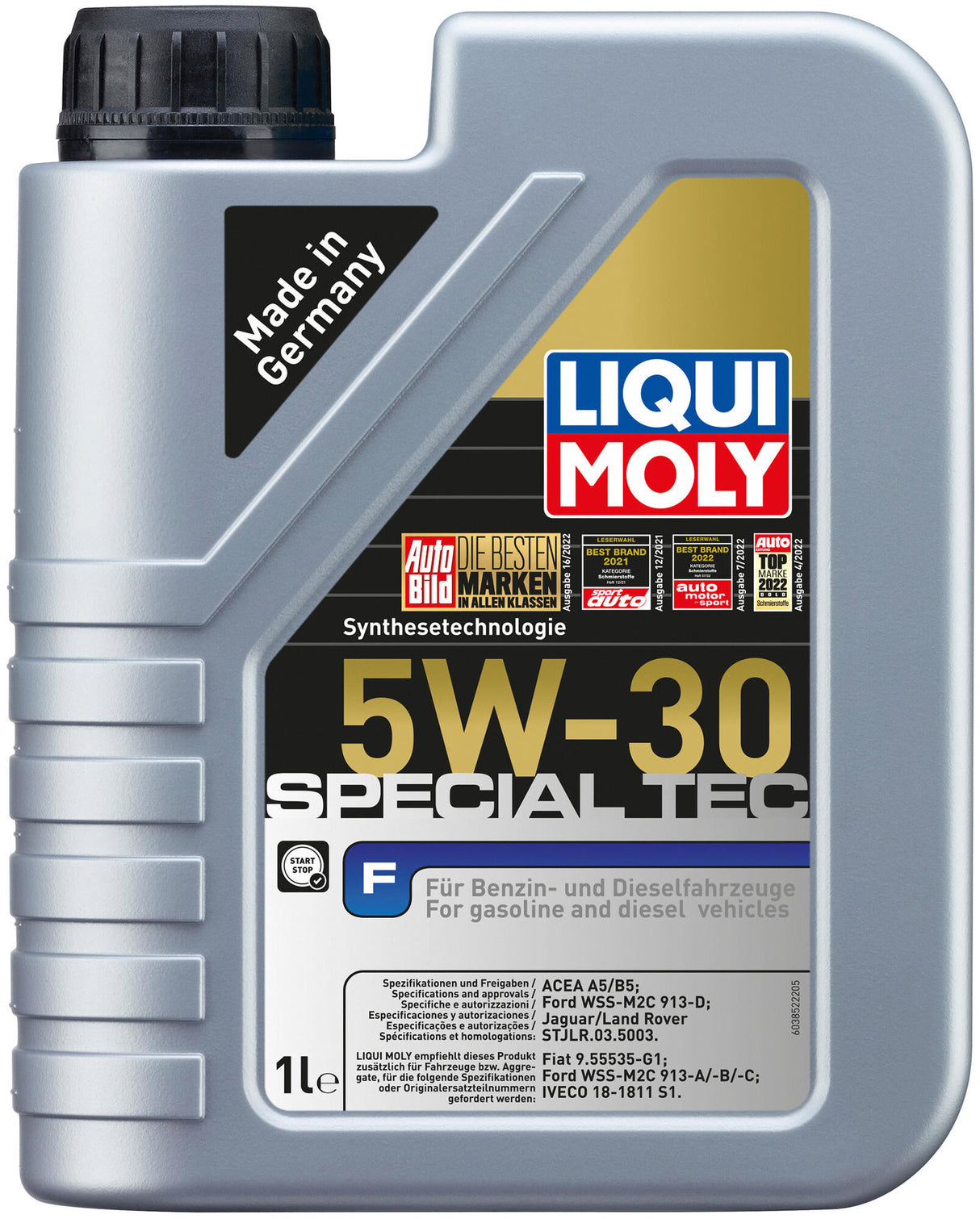 Liqui moly motorolie special tec f . special tec f 5w-30 1l motoroil