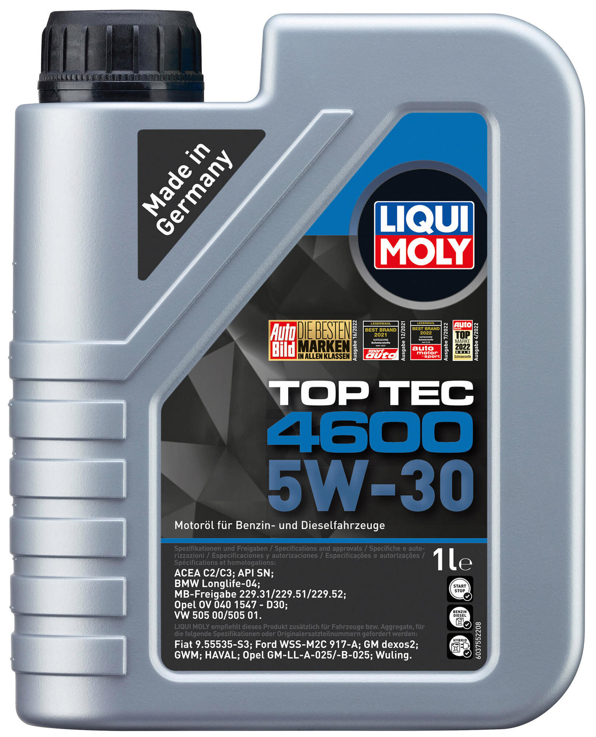 Liqui moly motorolie top tec 4600 . motoroil 5w30 1l top tec 4600
