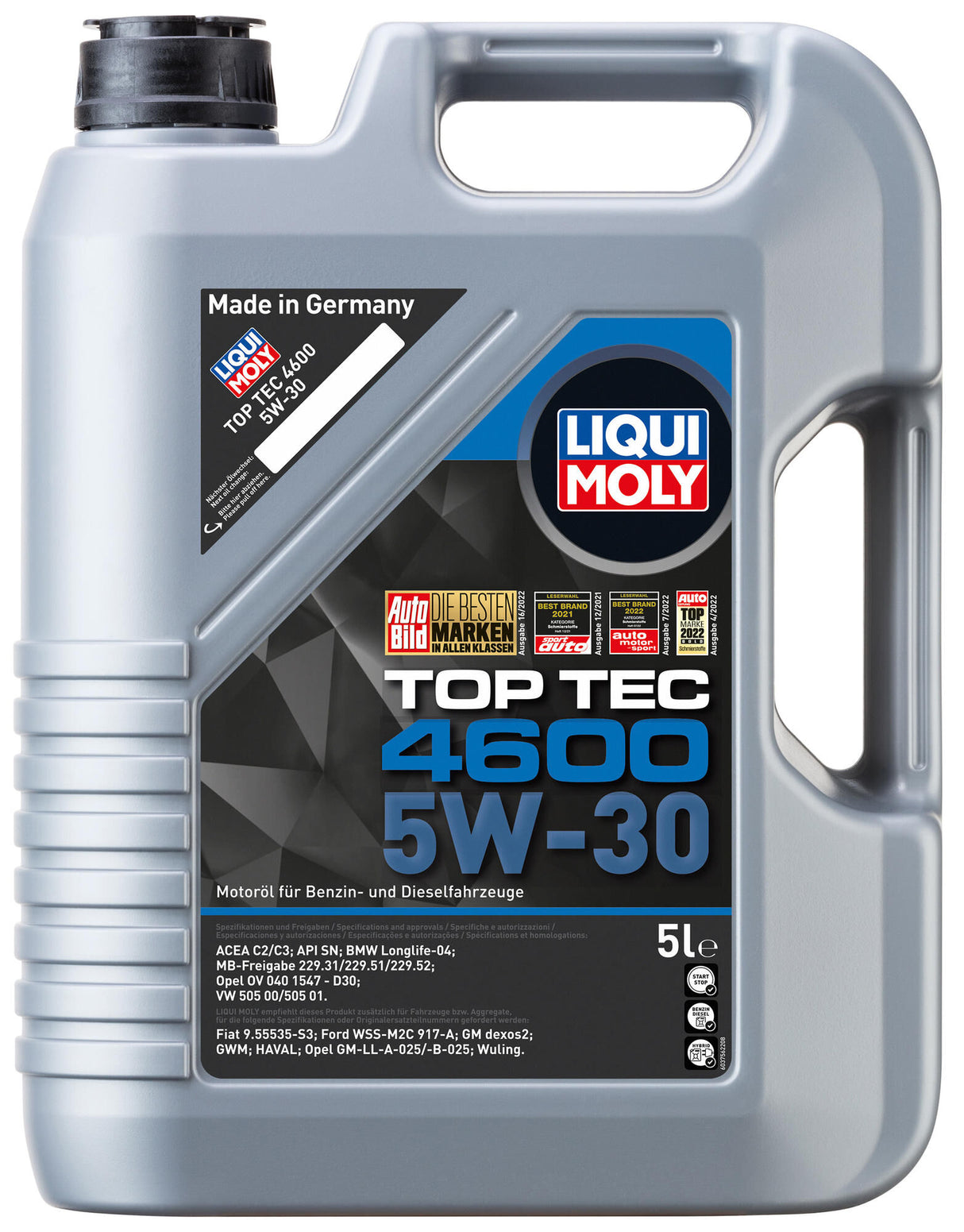 Liqui moly motorolie top tec 4600 . motoroil 5w30 5l top tec 4600
