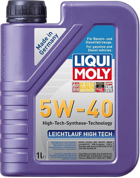 Liqui moly motorolie leichtlauf high tech ll high tech 5w-40 dose 1l