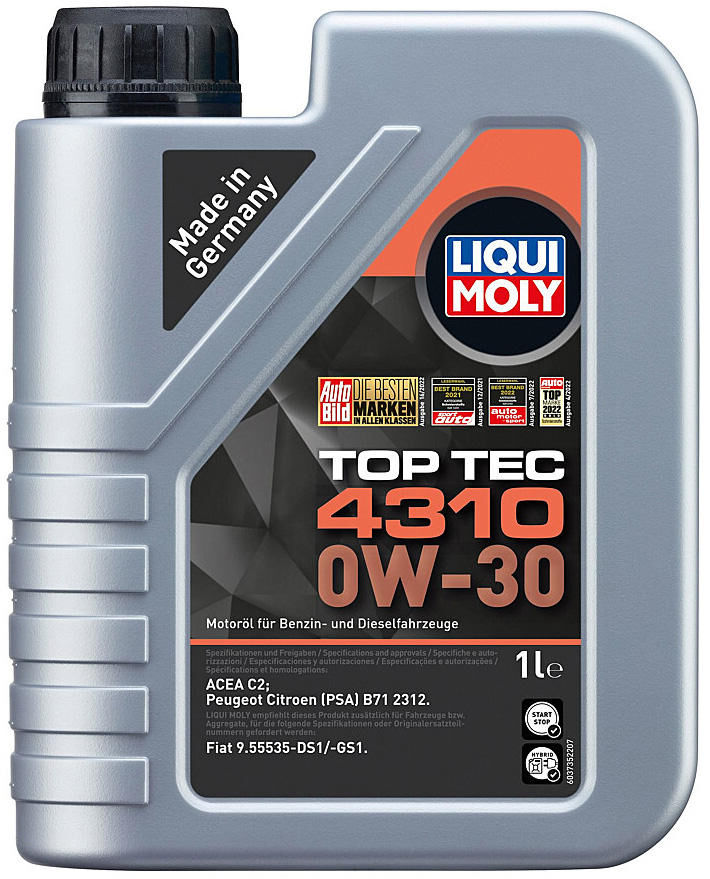 Liqui moly motorolie top tec 4310 . oil top tec 4310 0w-30 1l