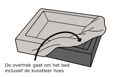 Bia bed Rib hoes hondenmand grijs