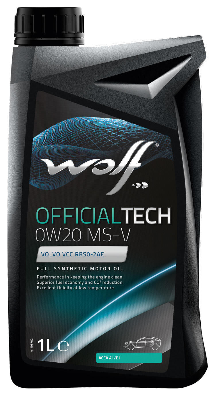 Wolf motorolie officialtech ms-v . motoroil 0w20 1l off.tech ms-v