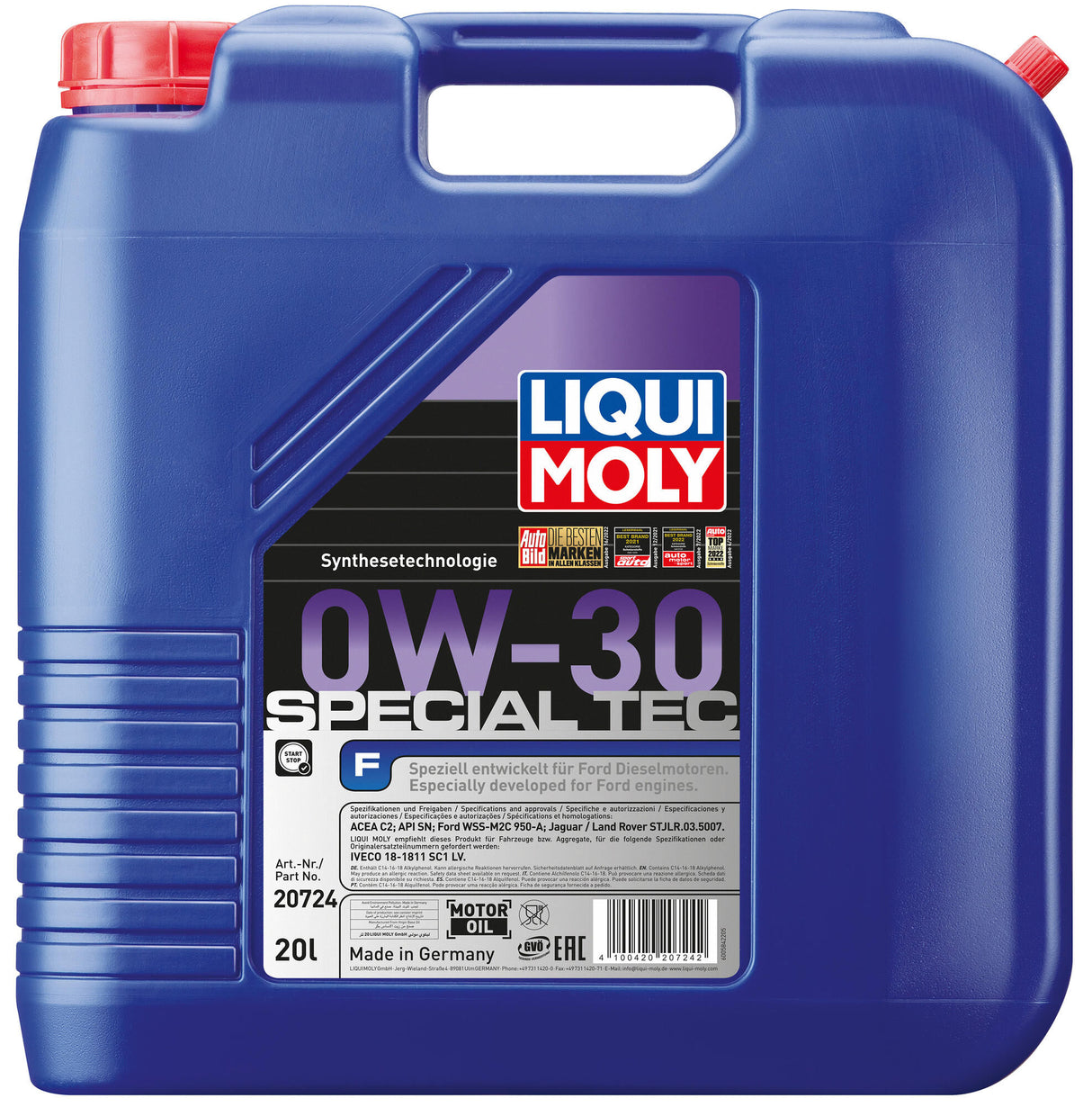 Liqui moly motorolie special tec f . special tec f 0w-30 20l