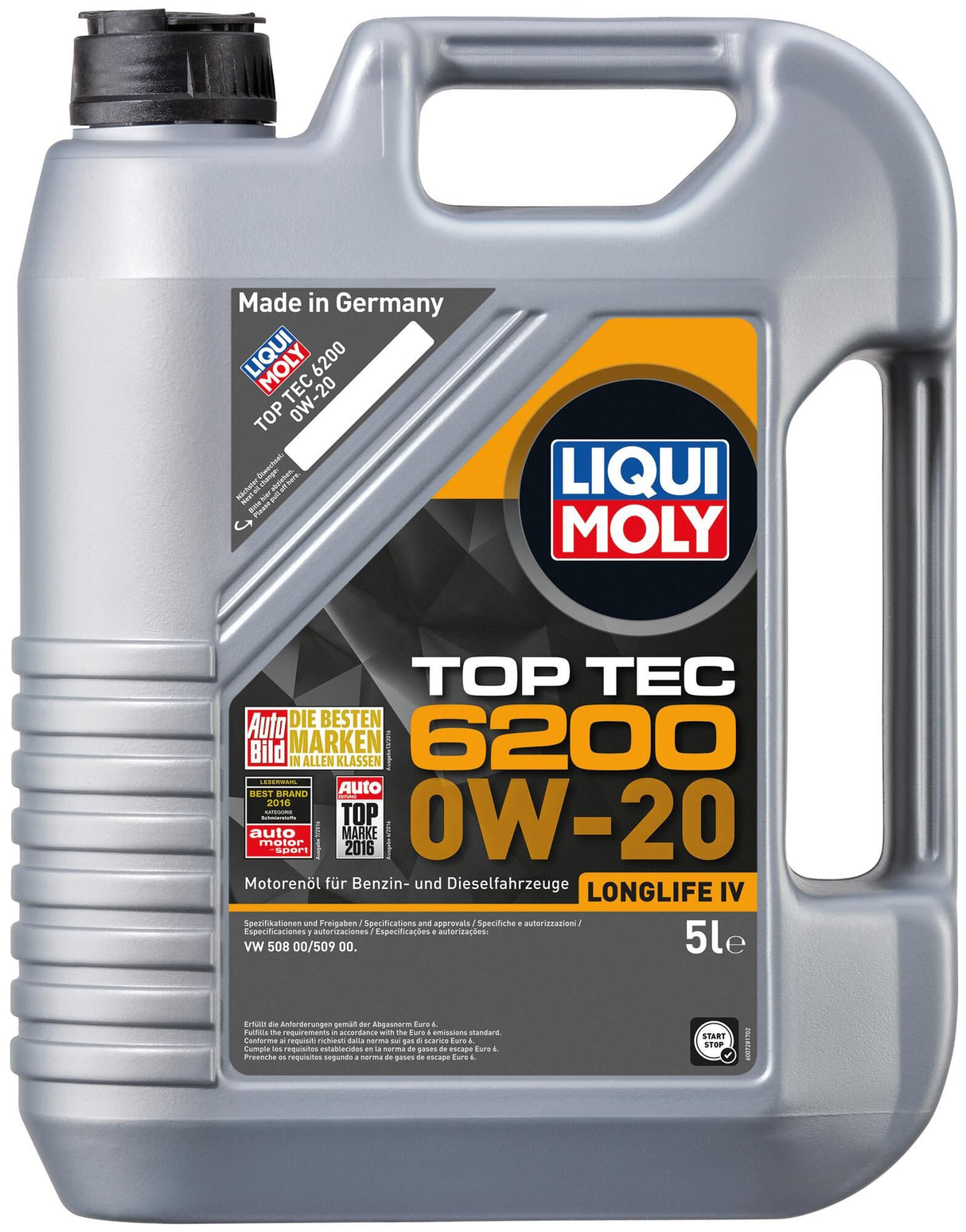 Liqui moly motorolie top tec 6200 . oil top tec 6200 5l 0w-20